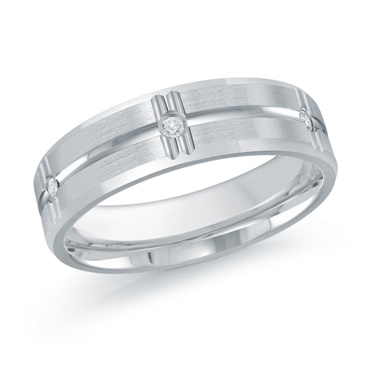 Malo 6mm 14k White Gold Diamond Band