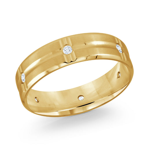 Malo 6mm 14k Yellow Gold Diamond Band