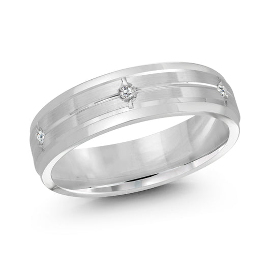 Malo 6mm 18k White Gold Diamond Band