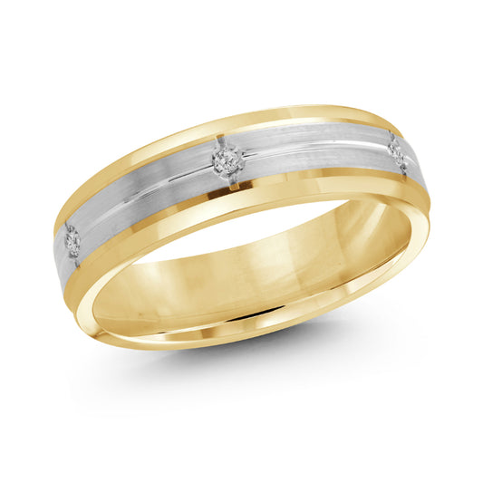 Malo 6mm 14k Yellow & White Gold Diamond Band