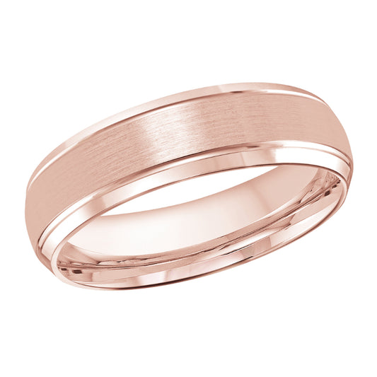 Malo 6mm 14k Pink Gold Carved Band