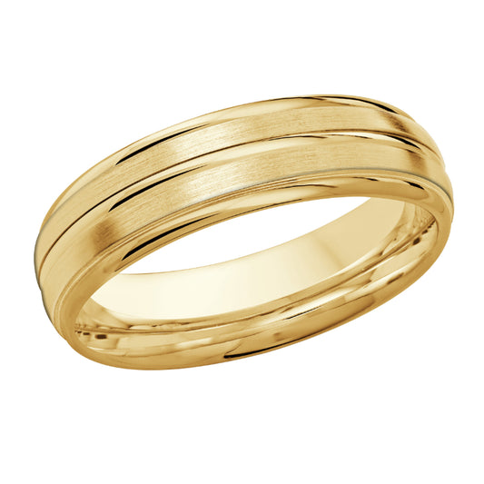 Malo 6mm 14k Yellow Gold Carved Band