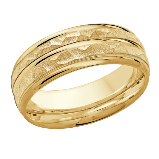 Malo 8mm 14k Yellow Gold Carved Band