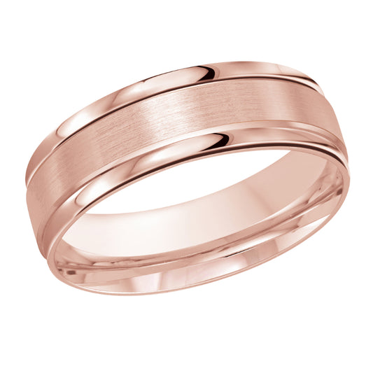 Malo 7mm 14k Pink Gold Carved Band