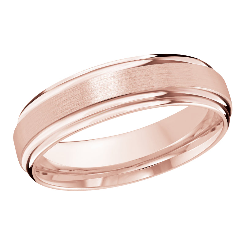 Malo 6mm 14k Pink Gold Carved Band