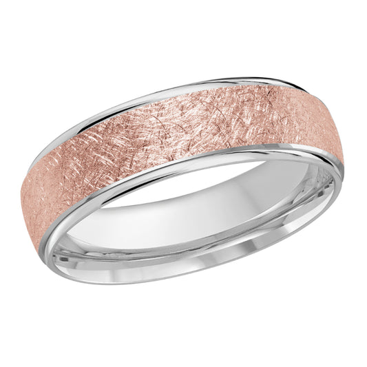 Malo 6mm 18k Pink Gold Carved Band