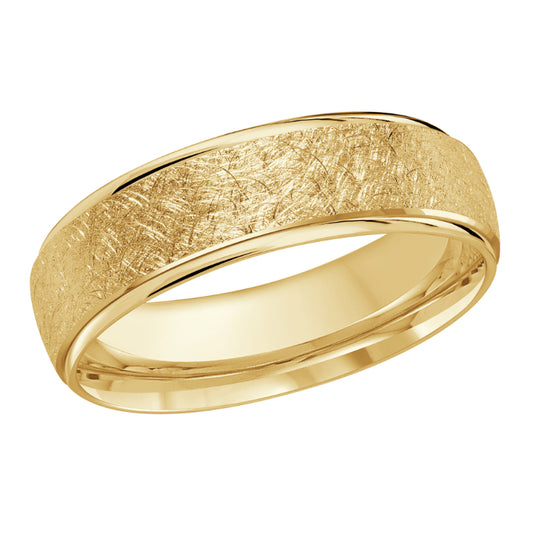 Malo 6mm 18k Yellow Gold Carved Band