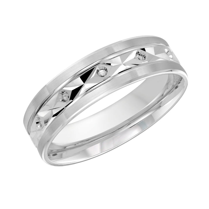 Malo 6mm Platinum Carved Band