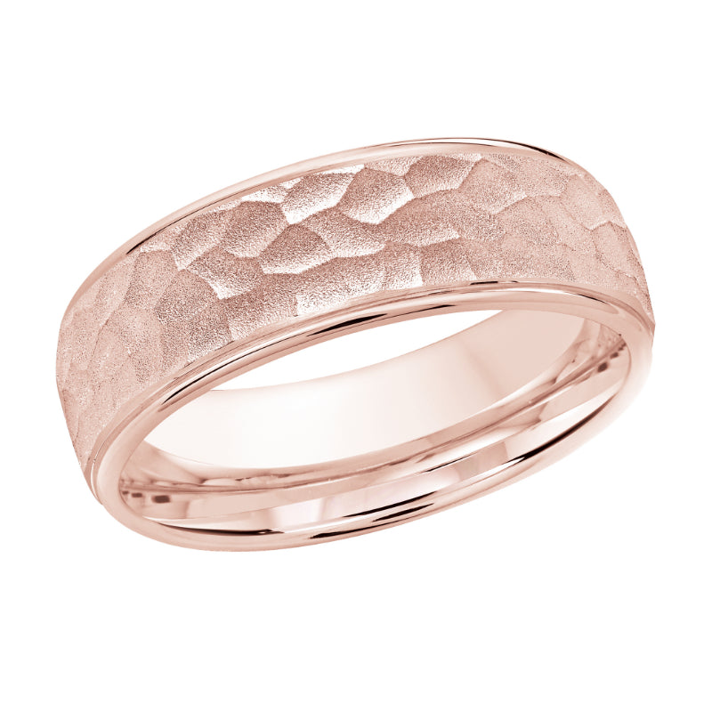 Malo 7mm 14k Pink Gold Carved Band