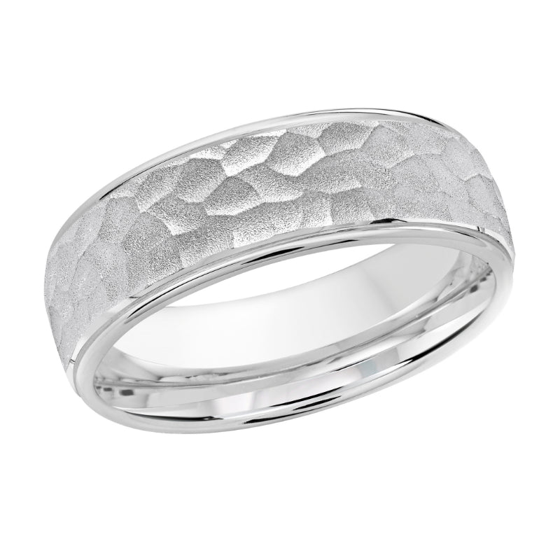 Malo 7mm Platinum Carved Band