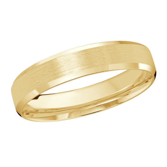 Malo 4mm 18k Yellow Gold Carved Band