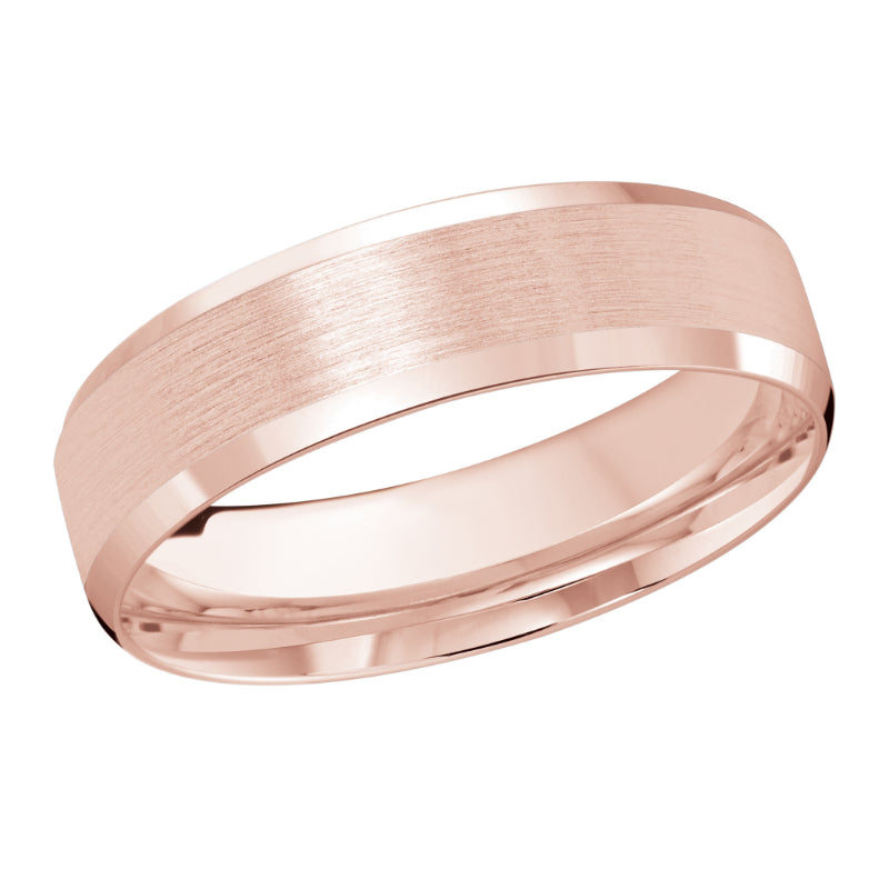 Malo 6mm 14k Pink Gold Carved Band