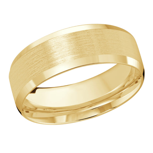 Malo 8mm 14k Yellow Gold Carved Band