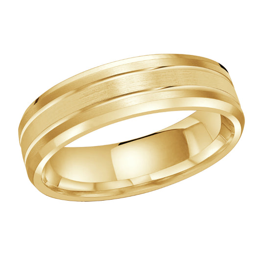 Malo 6mm 14k Yellow Gold Carved Band