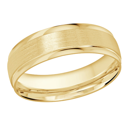 Malo 6mm 18k Yellow Gold Carved Band