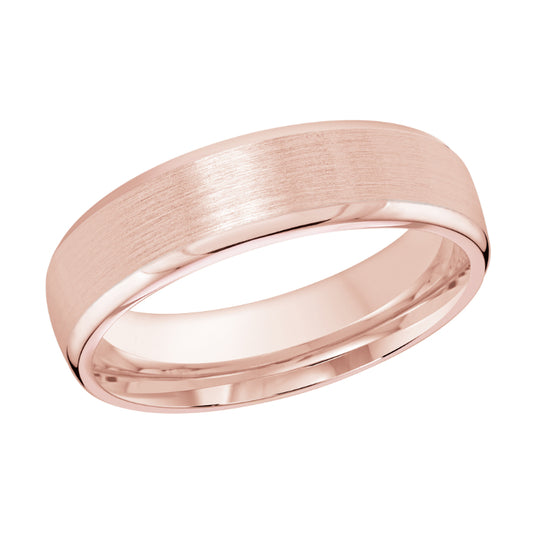 Malo 6mm 18k Pink Gold Carved Band