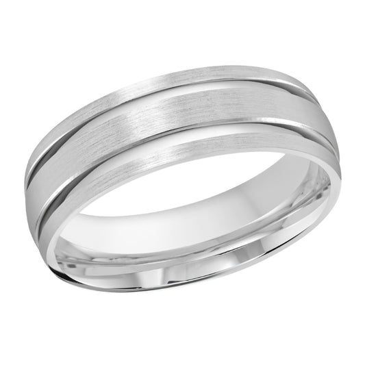 Malo 7mm Platinum Carved Band