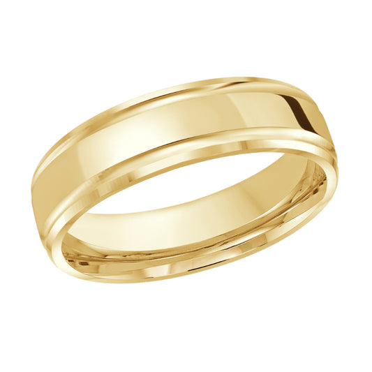 Malo 6mm 18k Yellow Gold Carved Band