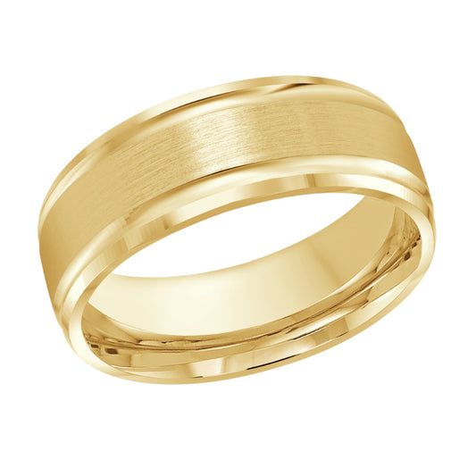 Malo 8mm 14k Yellow Gold Carved Band