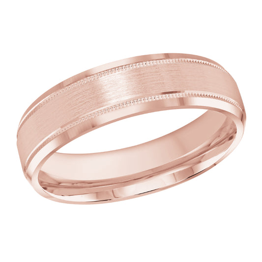 Malo 6mm 14k Pink Gold Carved Band