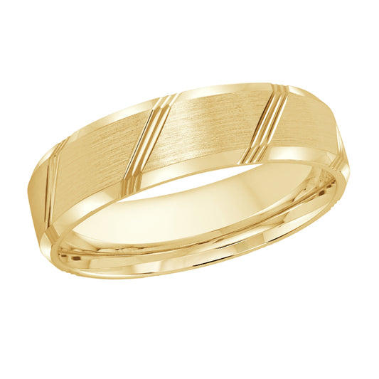 Malo 6mm 14k Yellow Gold Carved Band