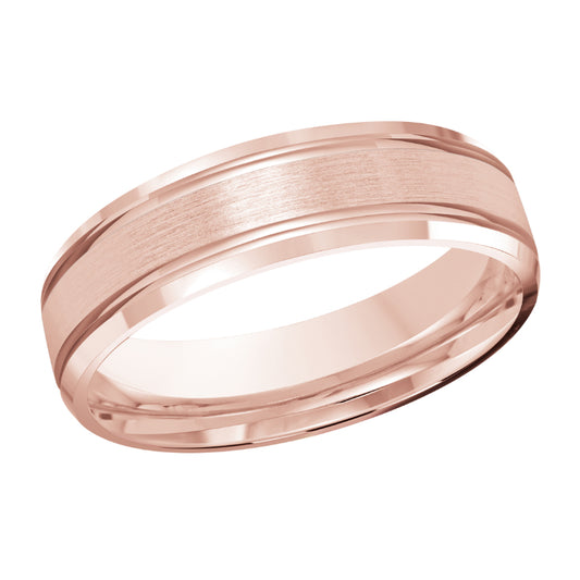 Malo 6mm 14k Pink Gold Carved Band