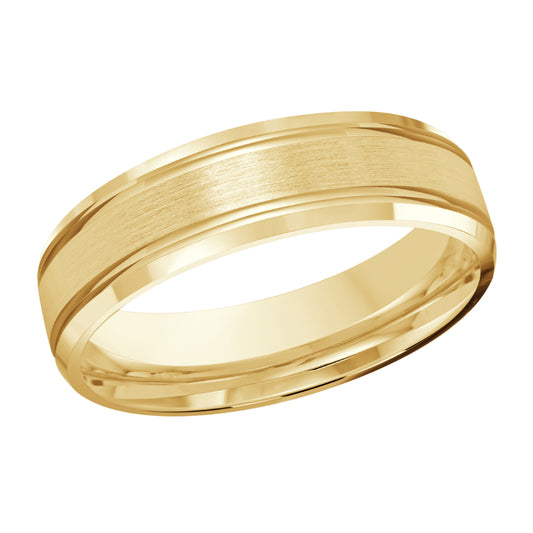 Malo 6mm 14k Yellow Gold Carved Band