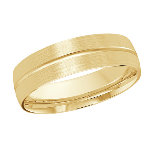 Malo 6mm 18k Yellow Gold Carved Band