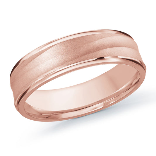 Malo 6mm 14k Pink Gold Carved Band