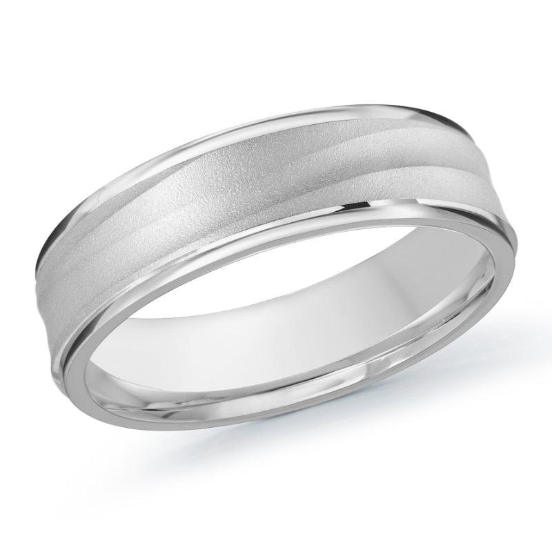 Malo 6mm Platinum Carved Band