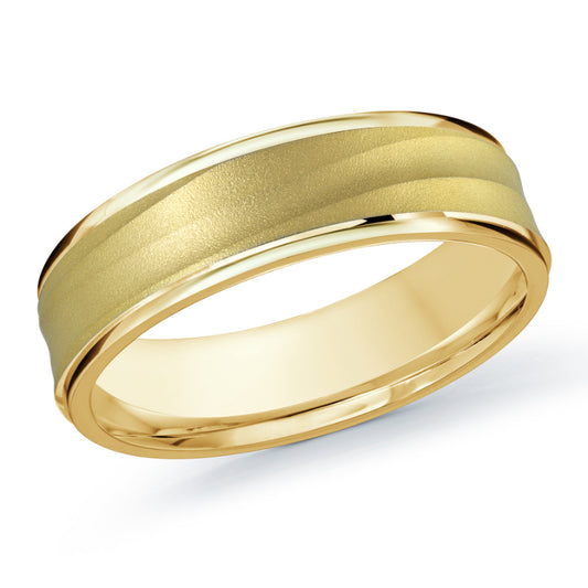 Malo 6mm 14k Yellow Gold Carved Band