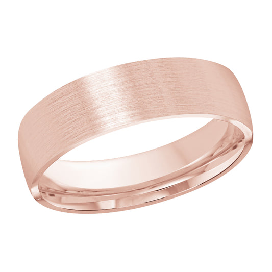 Malo 6mm 14k Pink Gold Carved Band