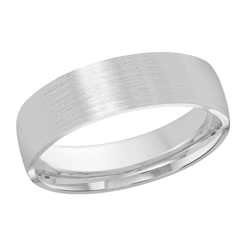 Malo 6mm 18k White Gold Carved Band