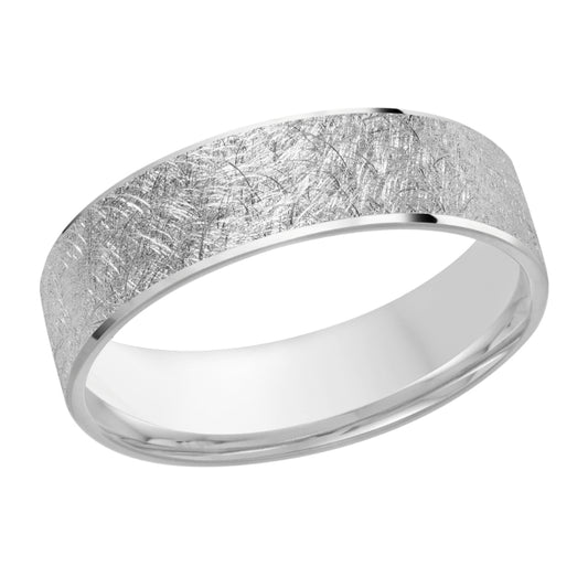 Malo 6mm Platinum Carved Band