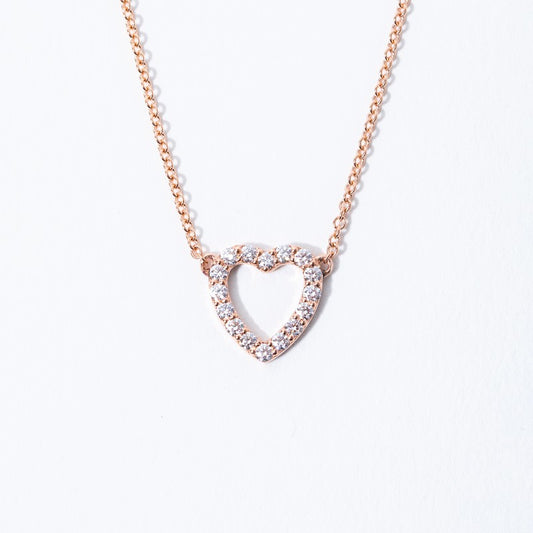 Mini Heart Pendant in Rose Gold