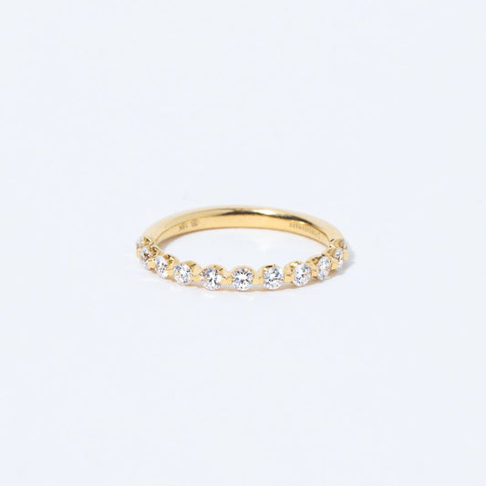 .50ct halfway single prong band in yellow