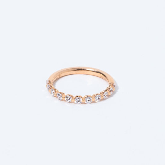.50ct halfway single prong band in rose
